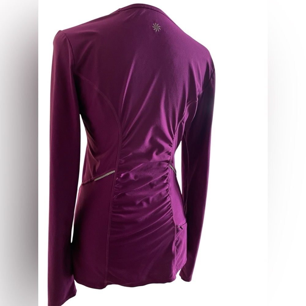 💜ATHLETA Magenta Long Sleeve Blouse, Small.